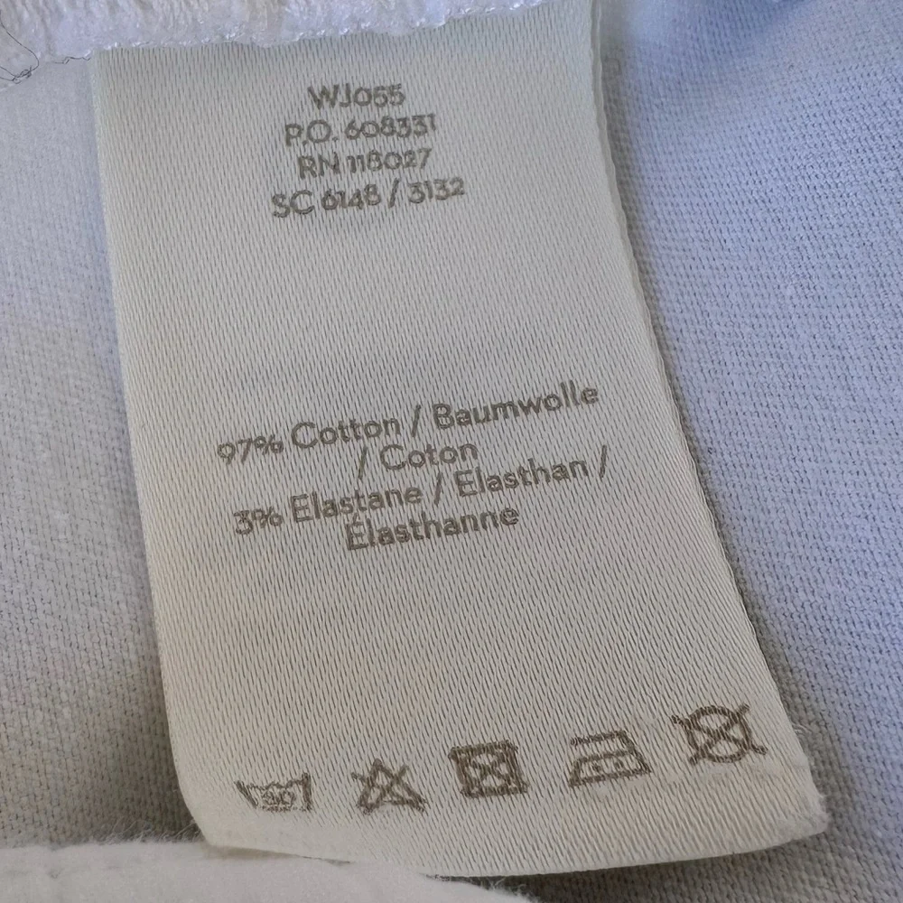 Boden White Stretch Cotton Shorts Women’s Size 8 Chino Casual